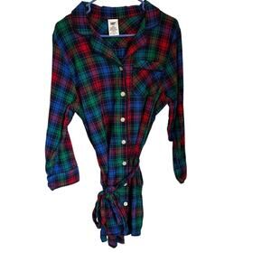 Lands' End Women's Long Sleeve Cotton Night Shirt/Robe Size L Women's